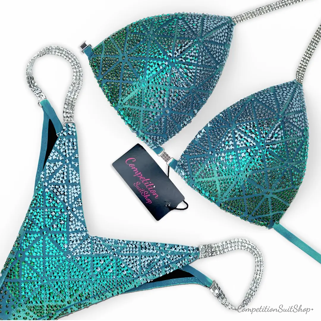 Sapphire Green Obsidian Competition Bikini BM230-7