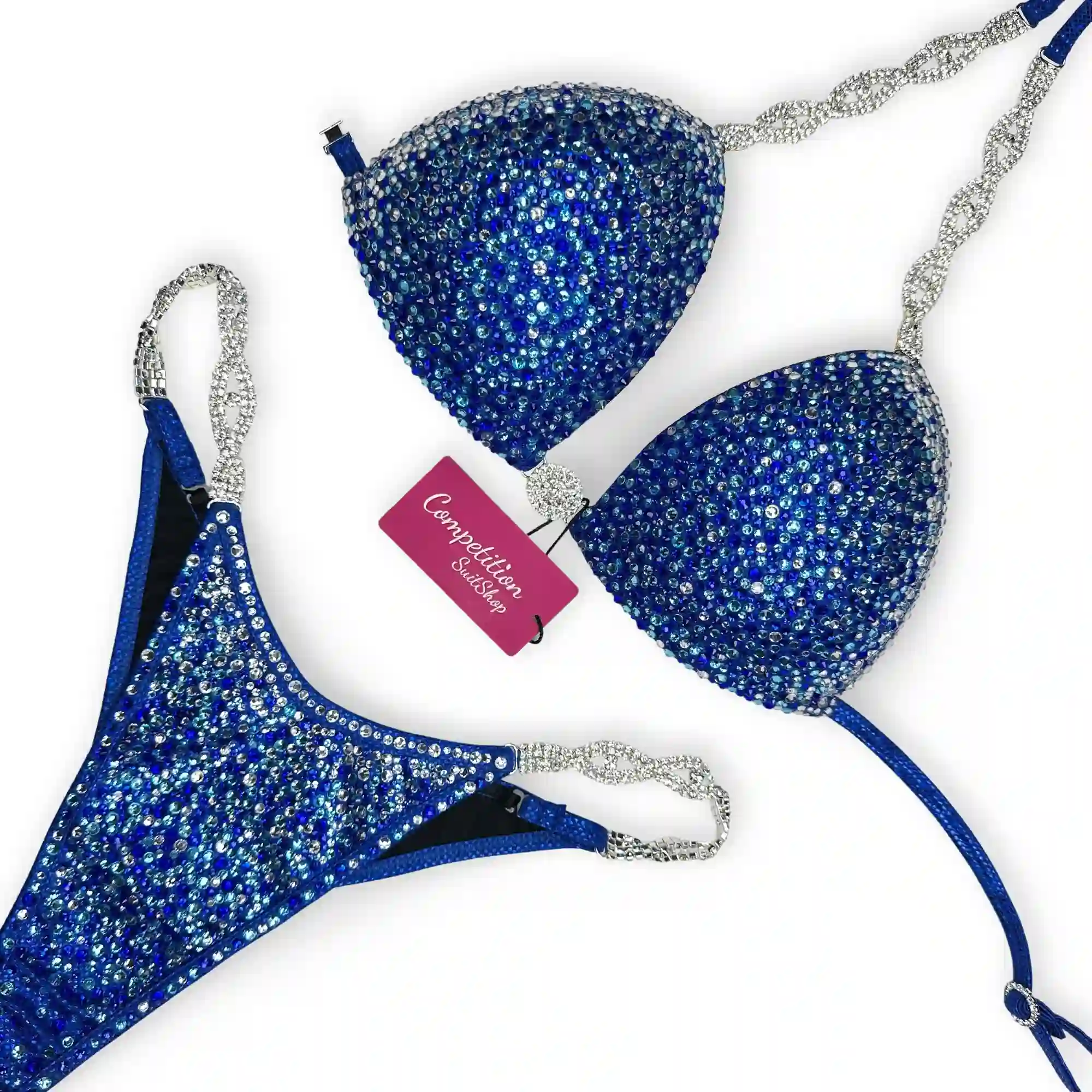 Royal Blue Sparkle Edge Wellness Competition Suit BM182-2W Royal Blue Sparkle Edge Wellness Competition Suit BM182-2W