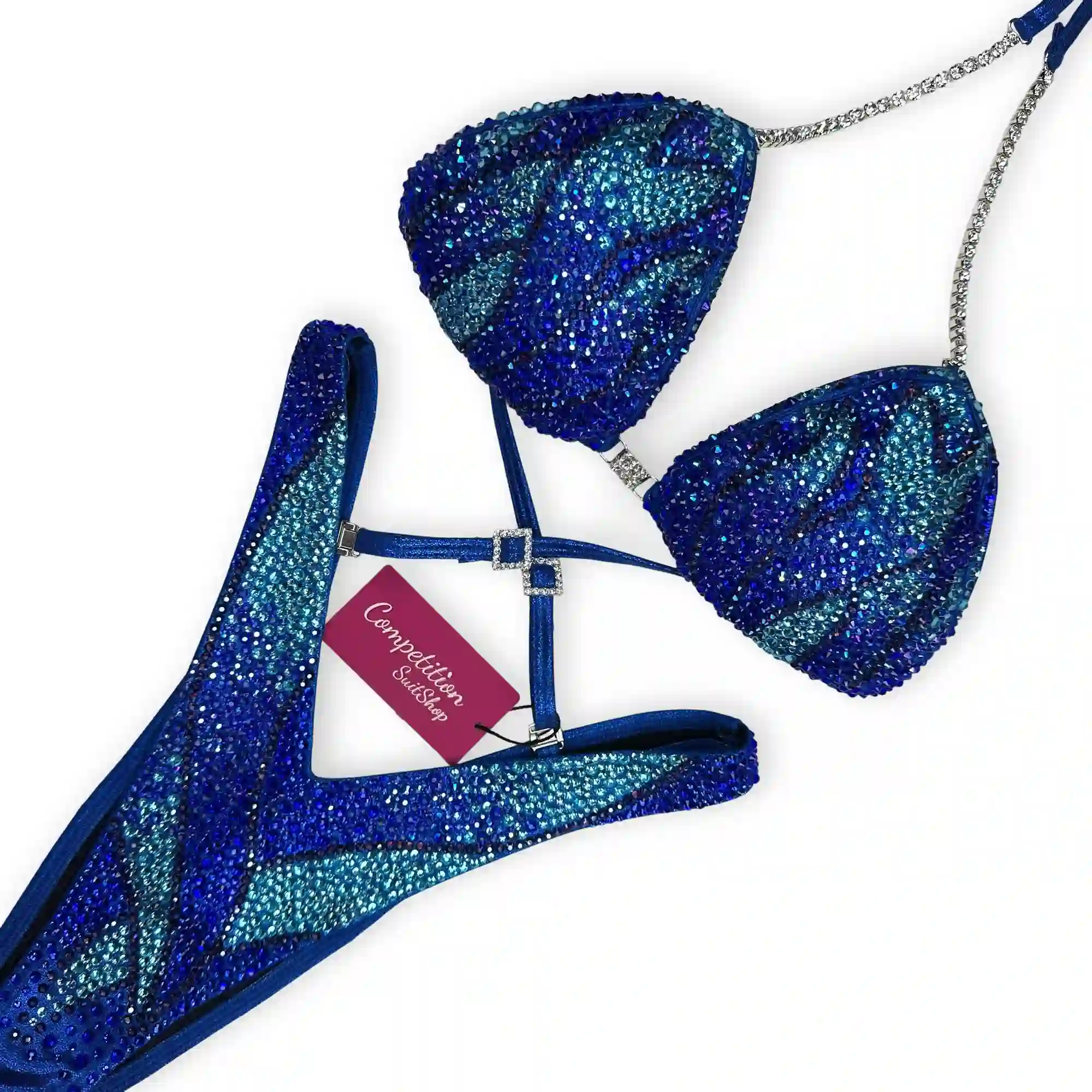 Royal Blue Galaxy Figure competition Suit F1043
