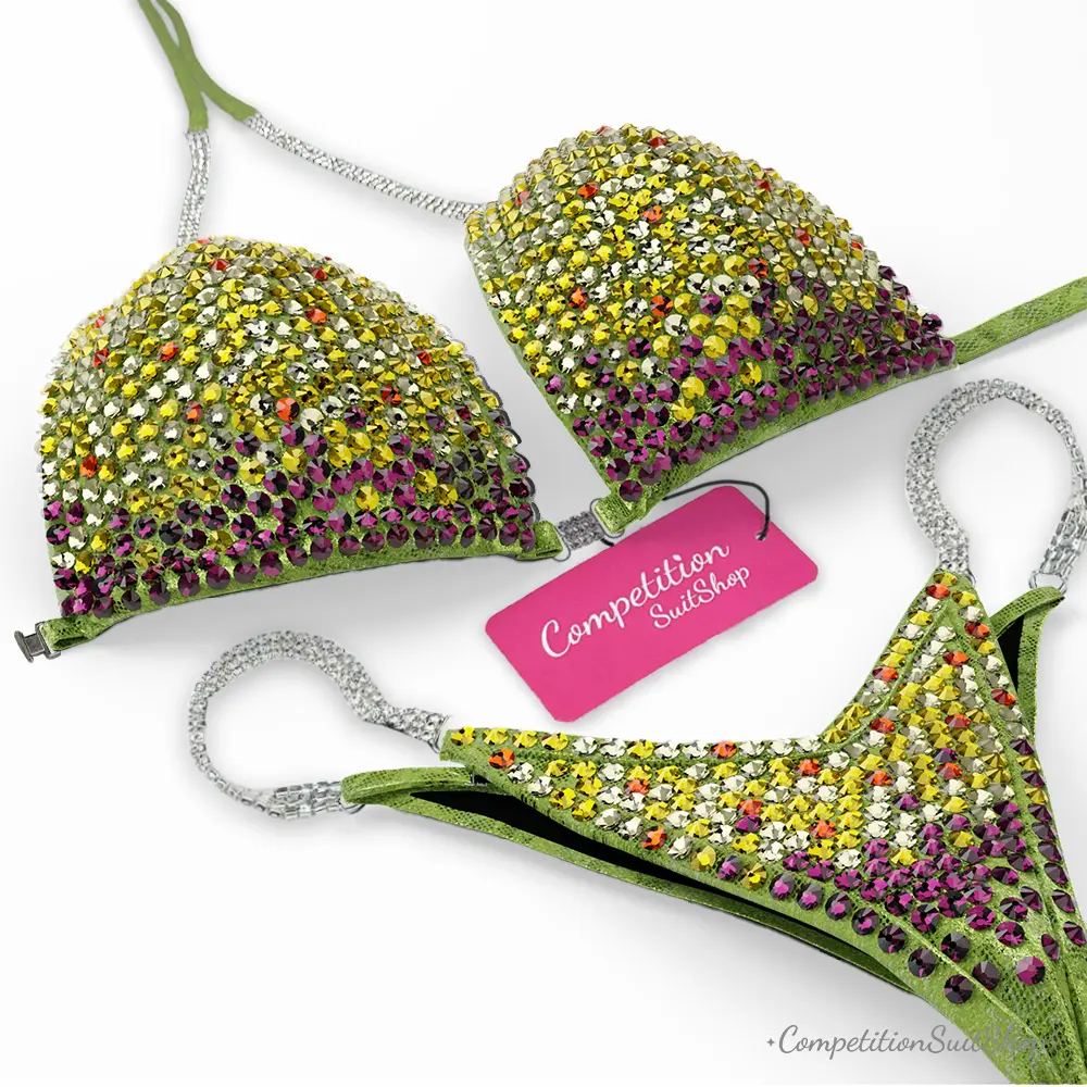 Lime Rush Bikini Competition Suit BM167-2