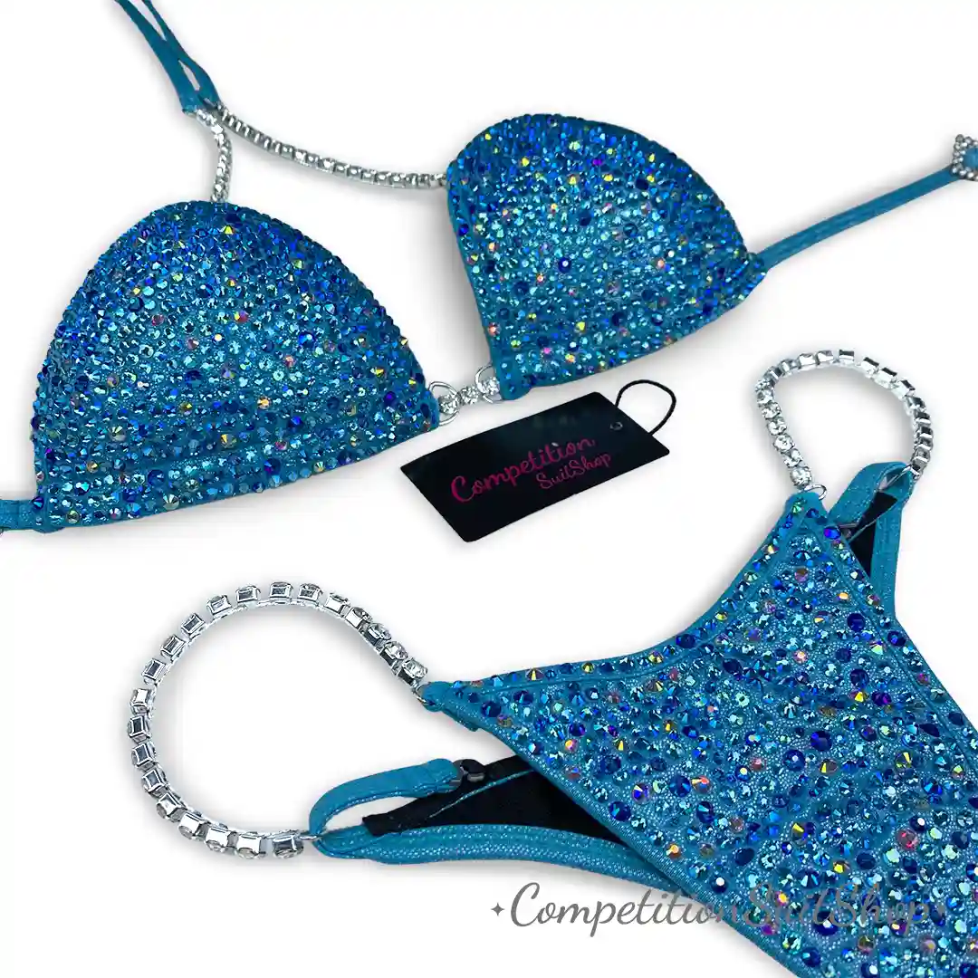 Blue Eclipse Bikini Competition Suit B172