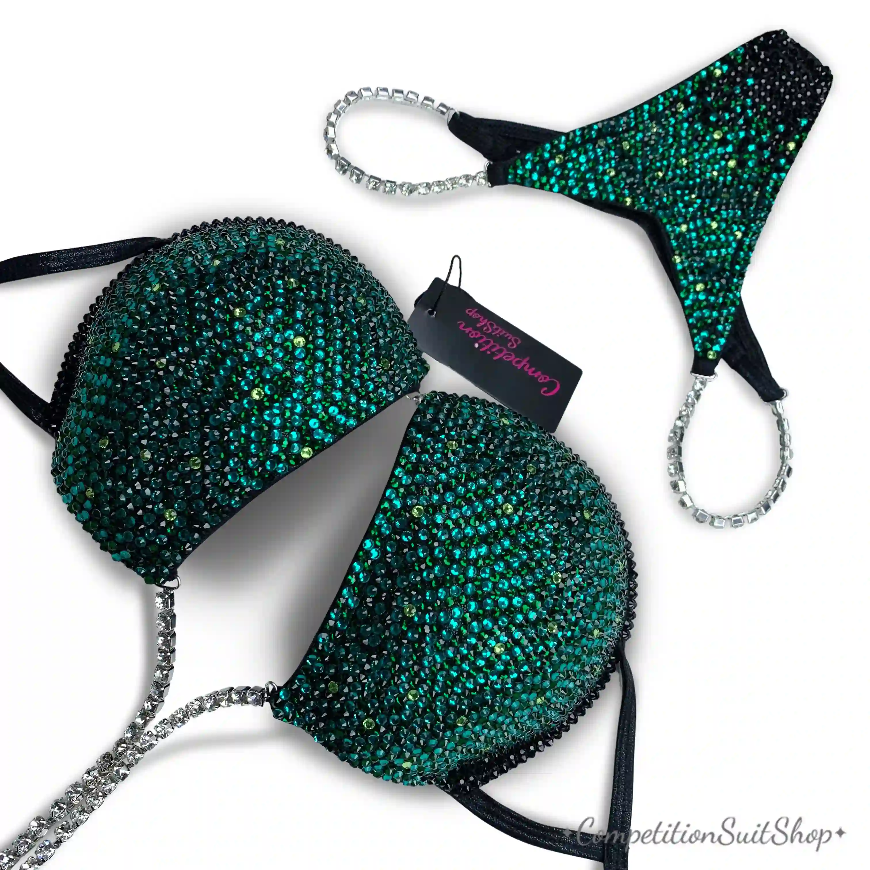 Emerald Enigma Bikini Competition Suit (B167)