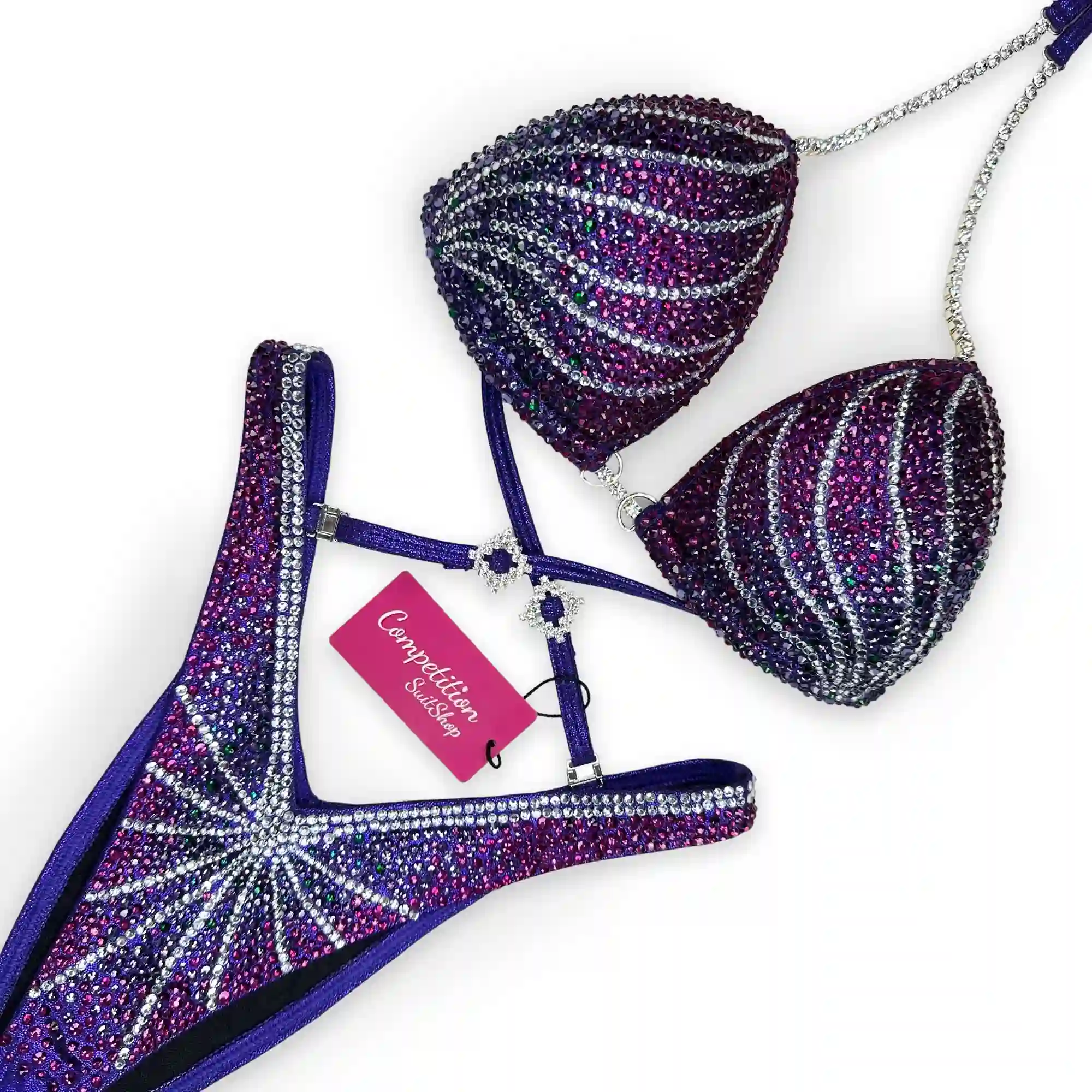 Purple Ribbon Figure Competition Suit F1049