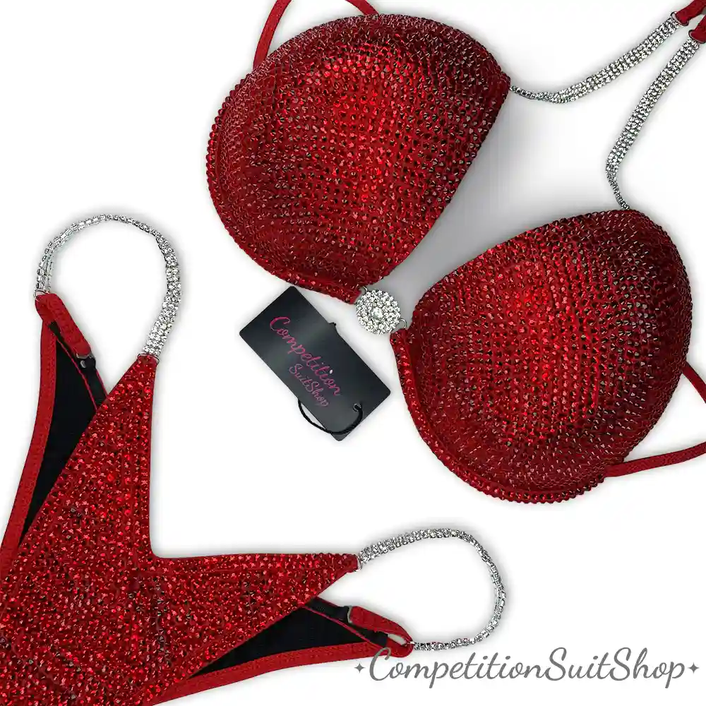 Red Armor Bikini Competition Suit (B141)