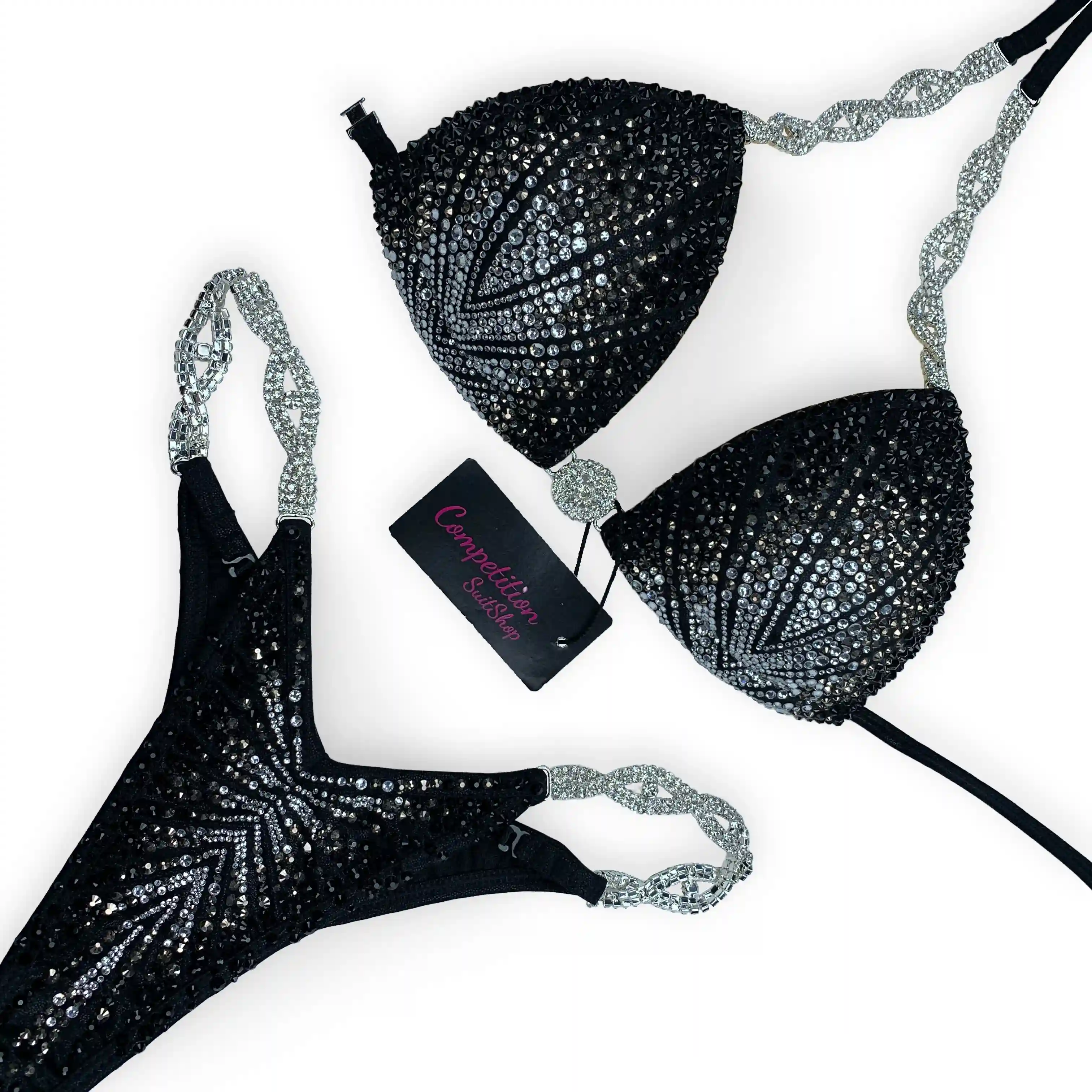 Black Steel Bikini Competition Suit (B105) Black Steel Bikini Competition Suit (B105)