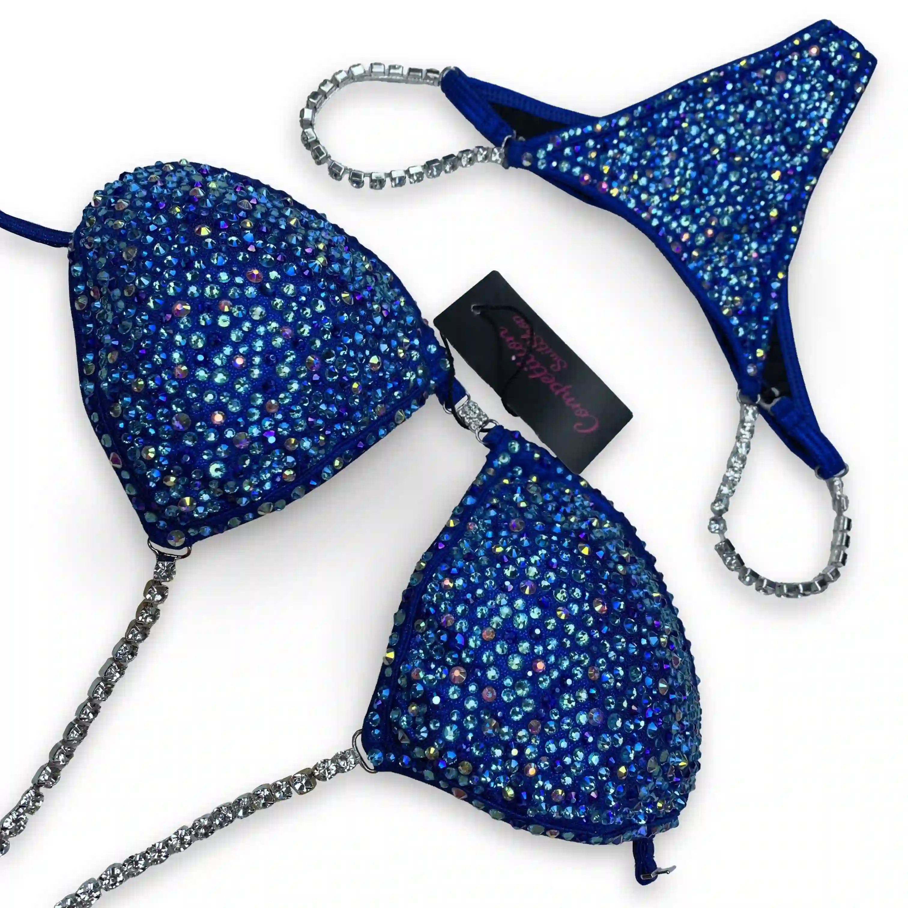 Pacific Blue Glimmer Bikini Competition Suit B185