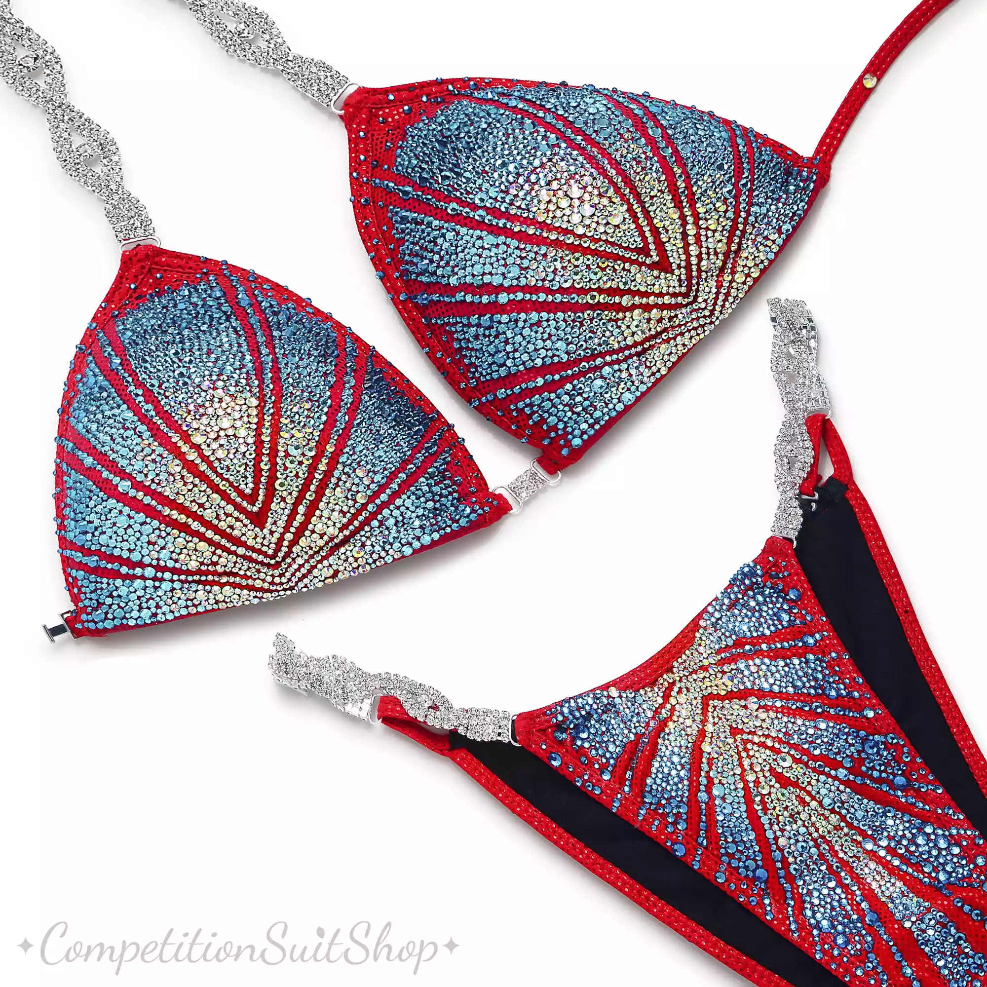 Fire And Ice Bikini Competition Suit New