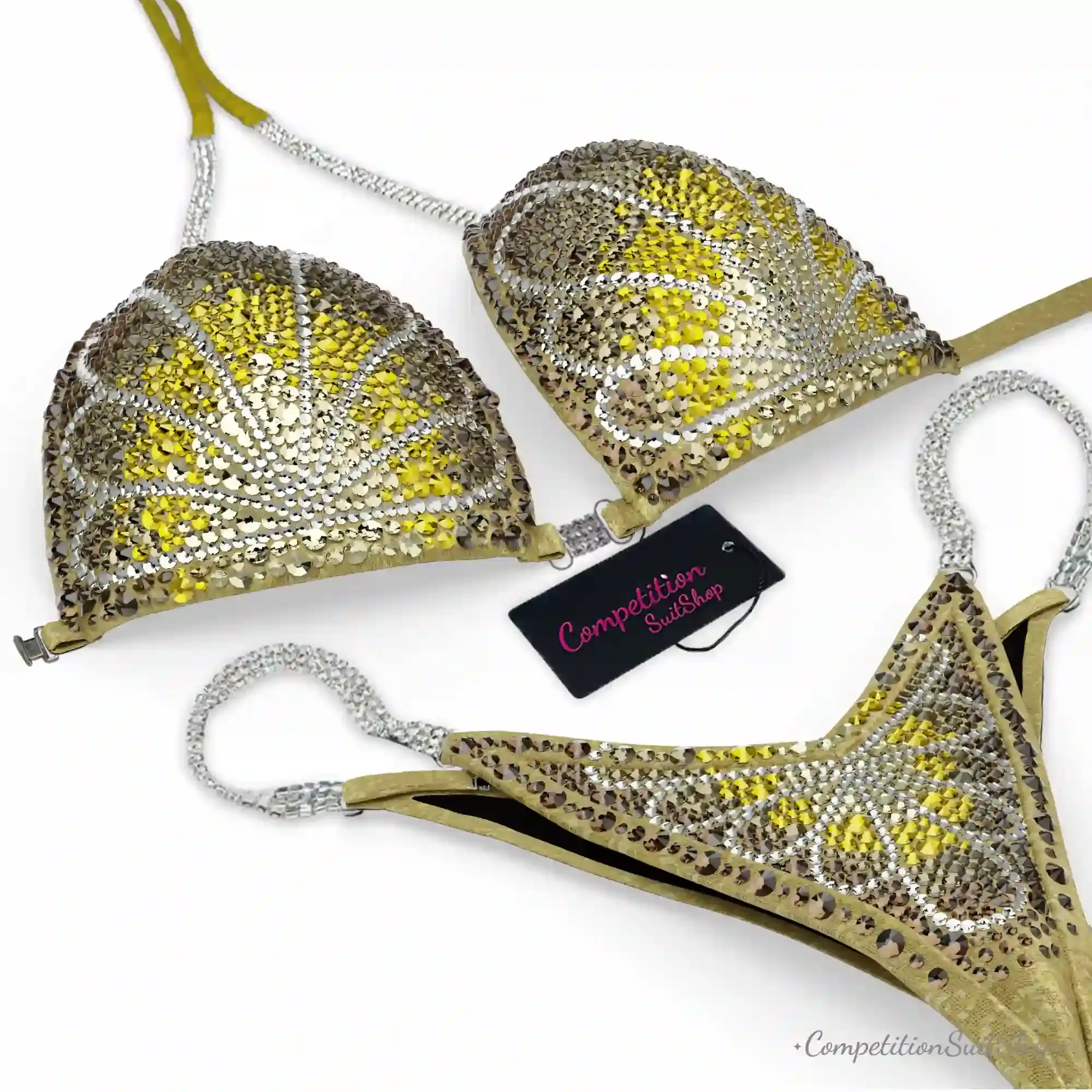 Gold Bloom Competition Bikini BM191-5