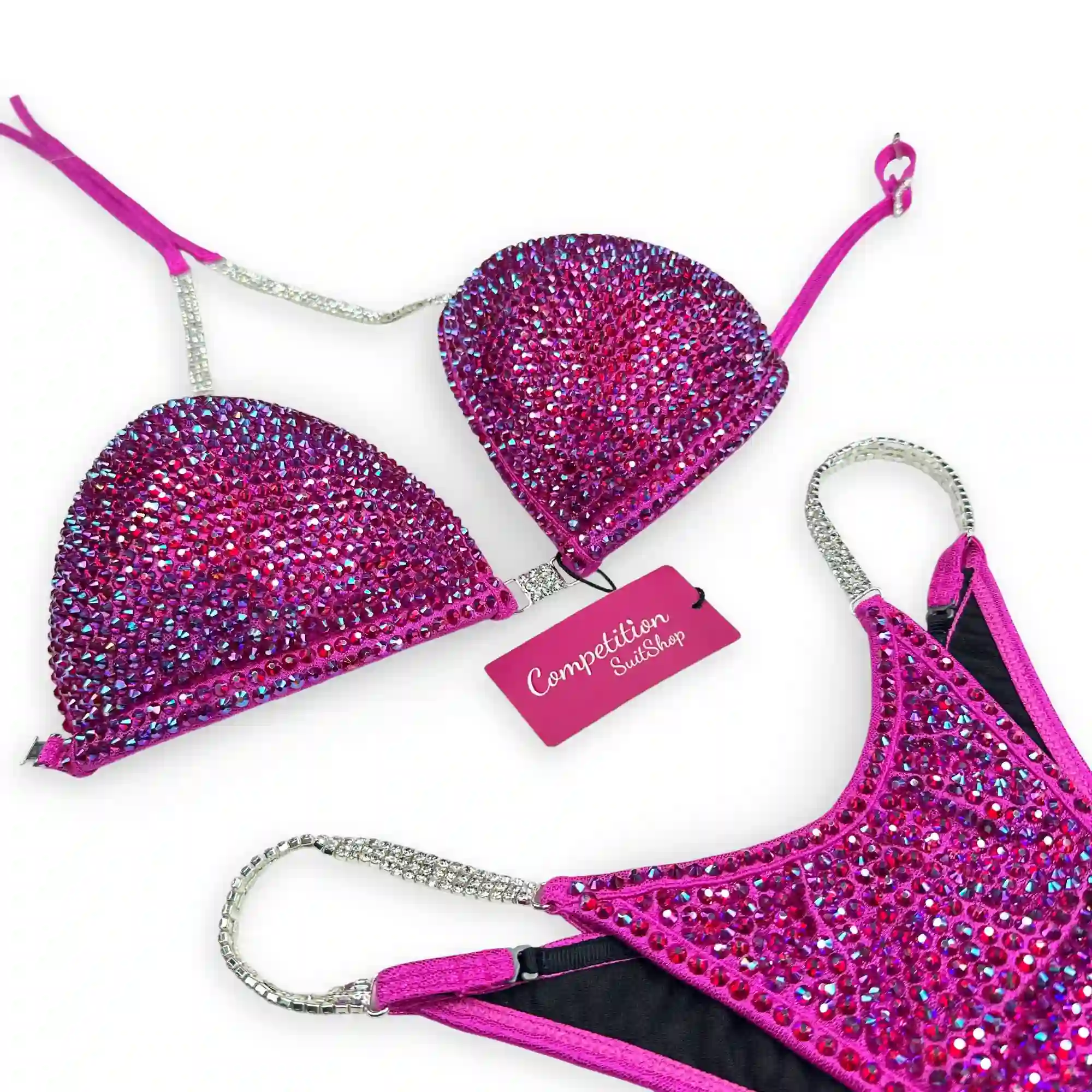 Fuchsia Pink Wellness Competition Bikini BM151-57W