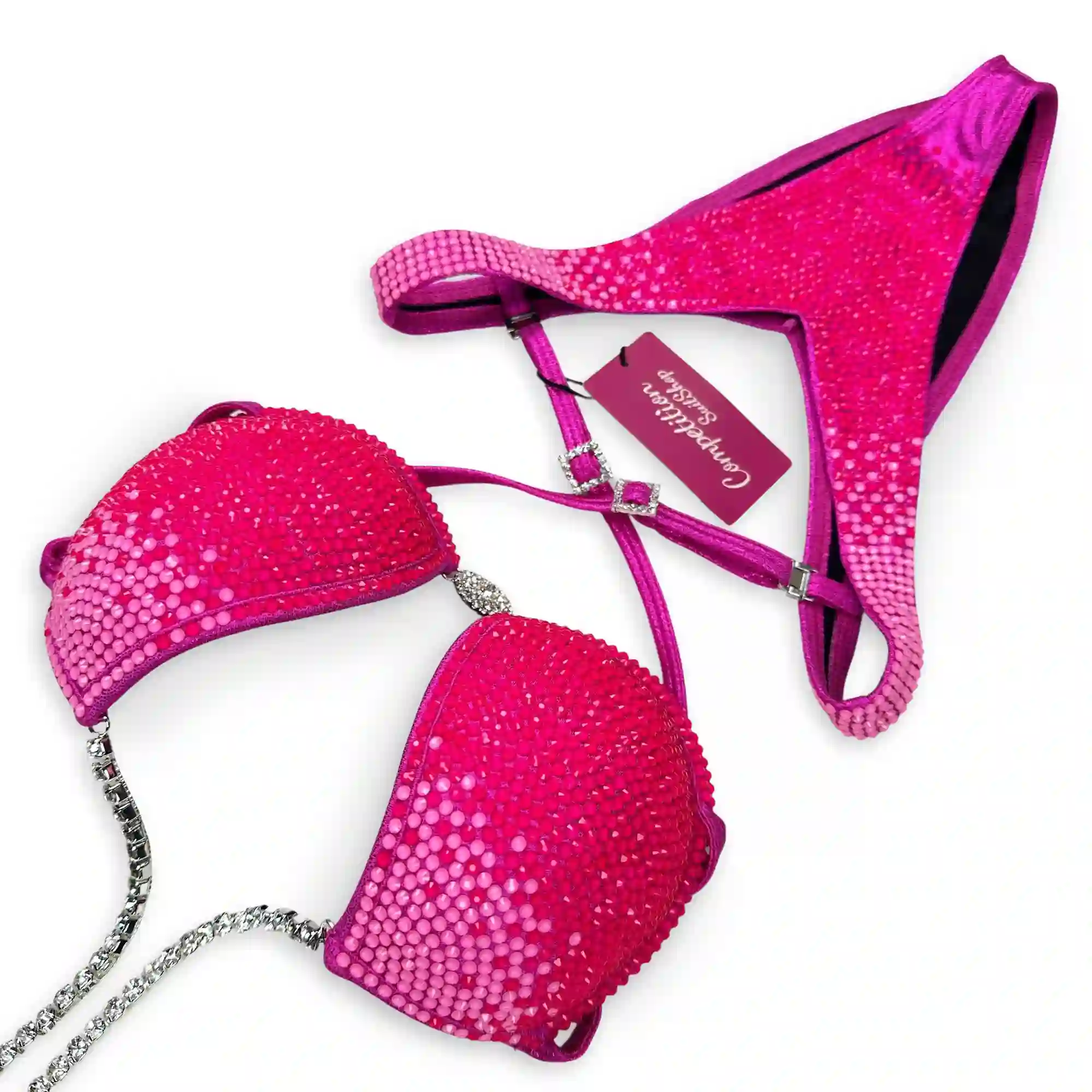 Bright Neon Fuchsia Figure Competition Suit F1055