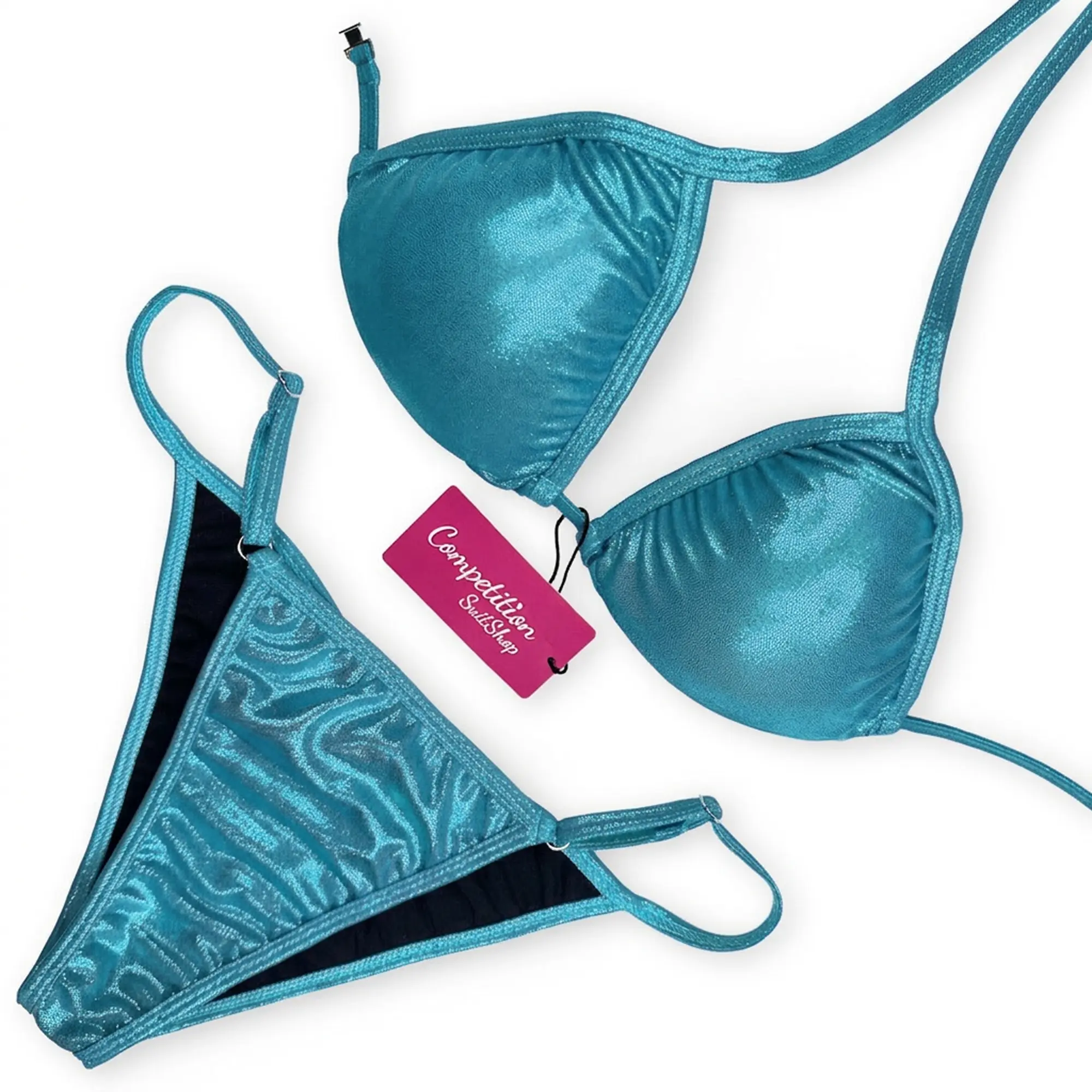 Cyan Blue Fit Model Division Suit