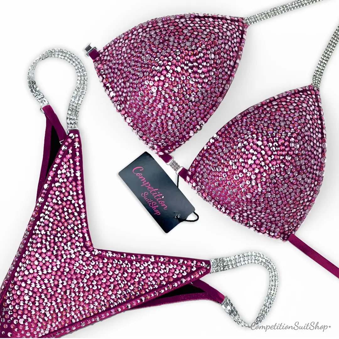 Aurora Pink Stardust Wellness Competition Bikini BM239-3W