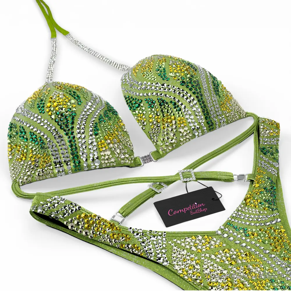 Lime Phoenix Figure Competition Suit FM1038-7