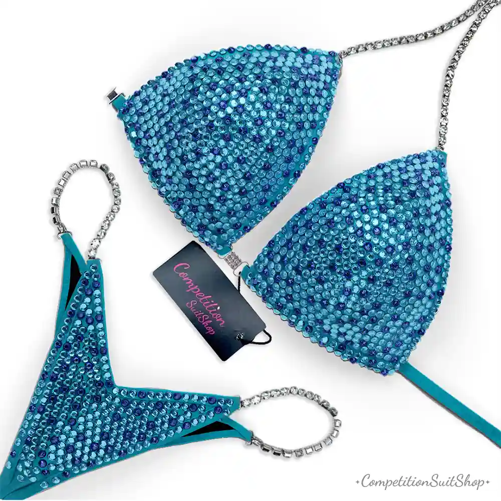 Blue Sparkle Bikini Competition Suit (BM151-25)