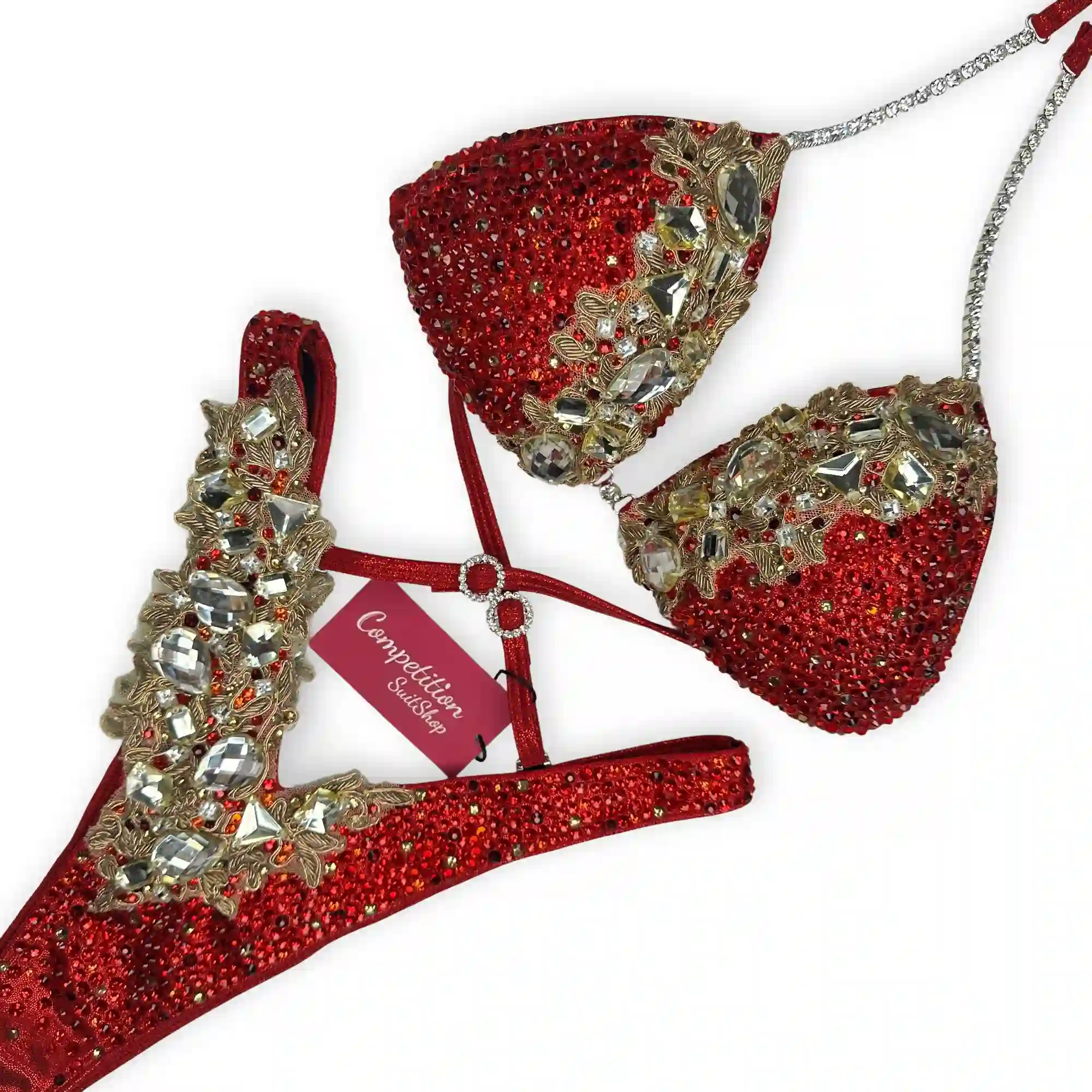Red Jewel Envy Figure Competition Suit F1046