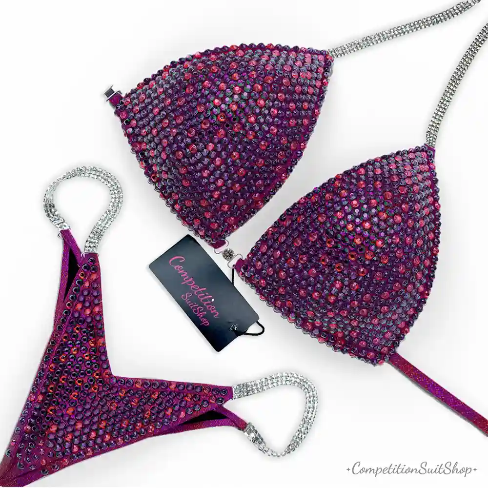 Purple Pink Shimmer Wellness Competition Suit (BM151-40W)