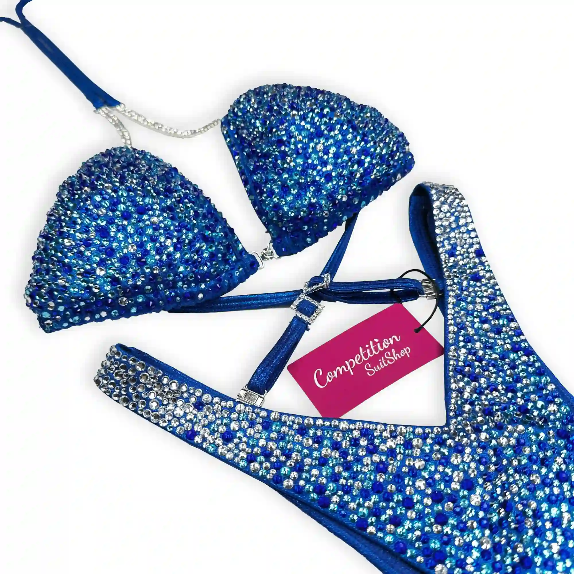 Royal Blue Sparkle Edge Figure Competition Suit FM182-2W