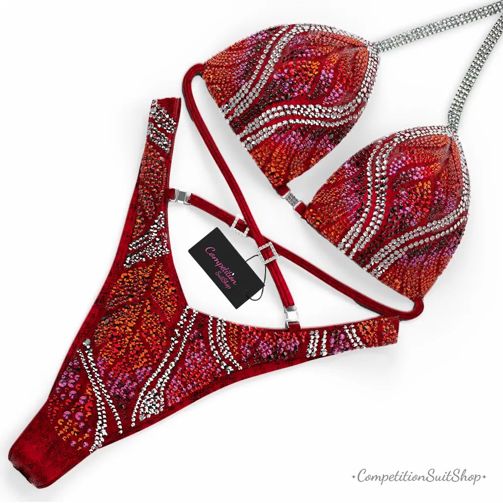 Crimson Phoenix Figure Competition Suit FM1038-4