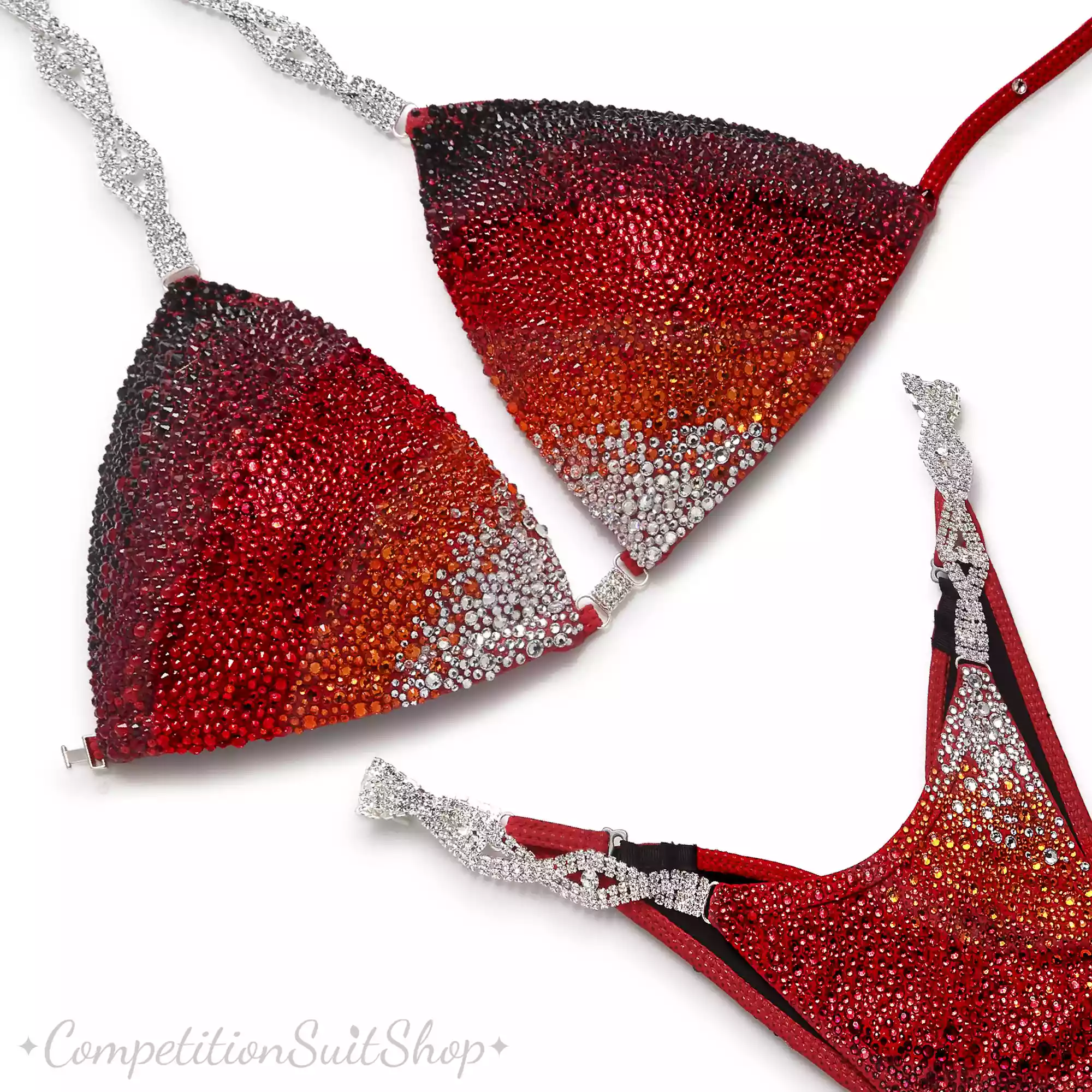 Red Blaze Bikini Competition Suit (B101)