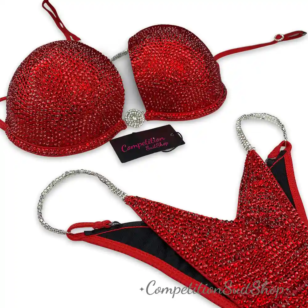 Red Armor Bikini Competition Suit (B141)