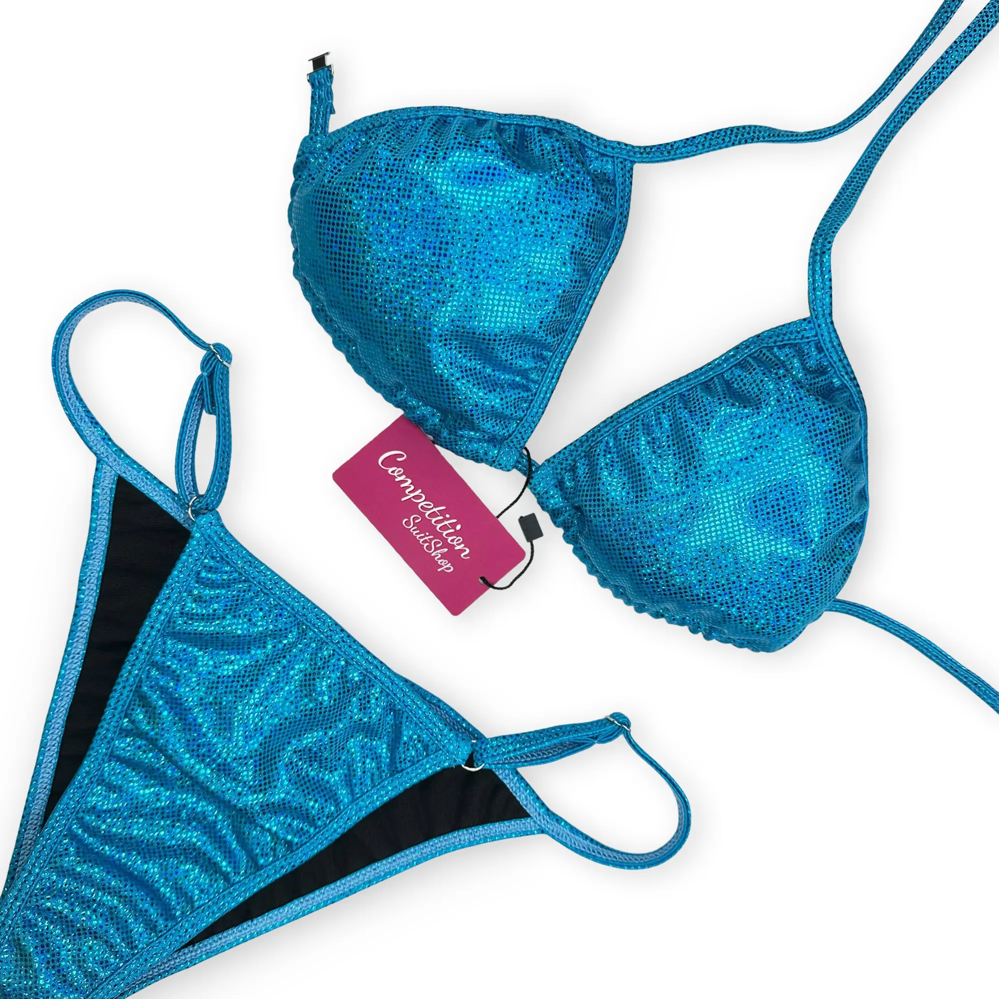 Turquoise Dots Fit Model Division Suit