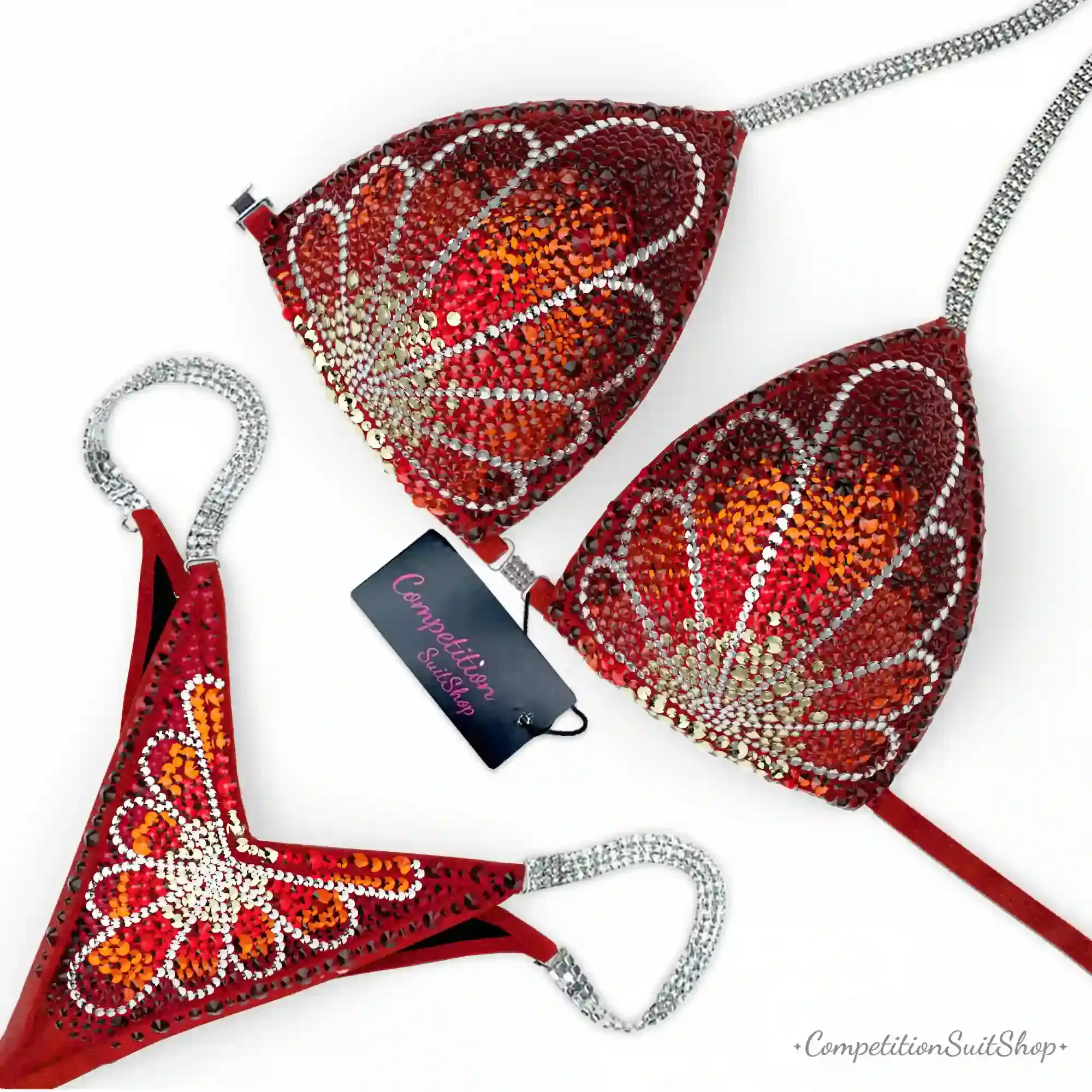 Red Bloom Wellness Competition Bikini BM191-8