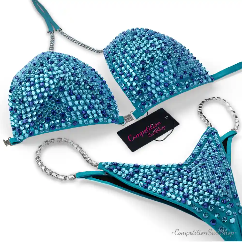 Blue Sparkle Bikini Competition Suit (BM151-25)