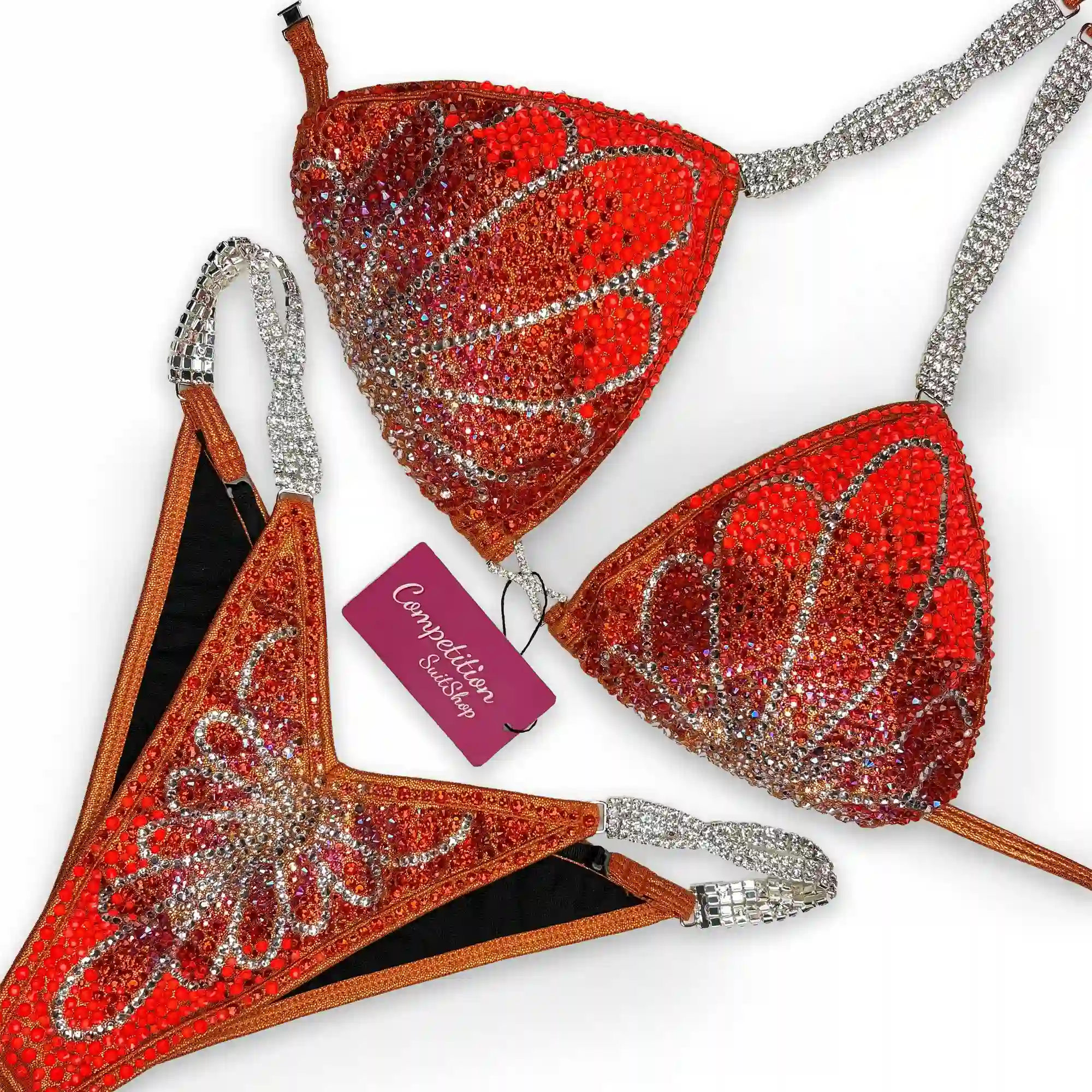 Neon Orange Bloom Wellness Bikini BM191-2W
