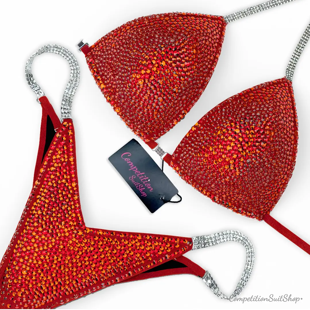 Crimson Ember Stardust Competition Bikini BM239-2