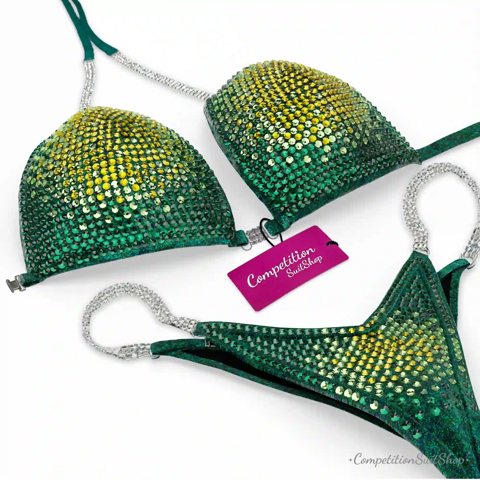 Golden Emerald Competition Bikini BM209-4