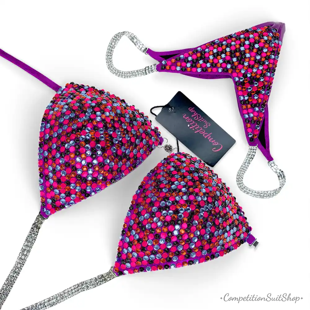 Purple Pink Twilight Burst Bikini Competition Suit (BM151-4)