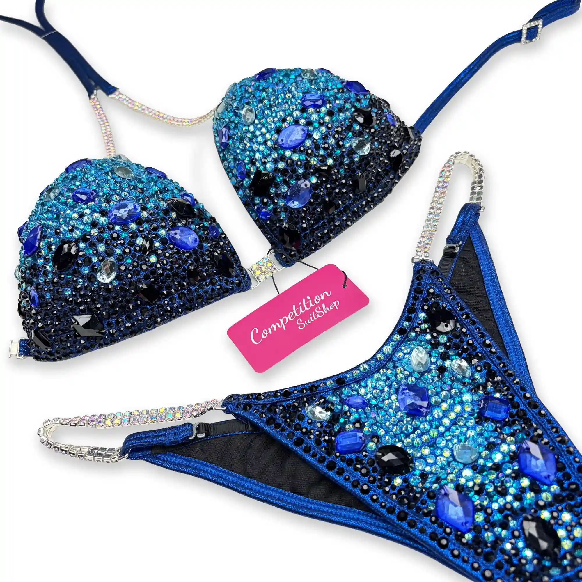 Azure Bedazzled Amethyst Competition Bikini BM255-1