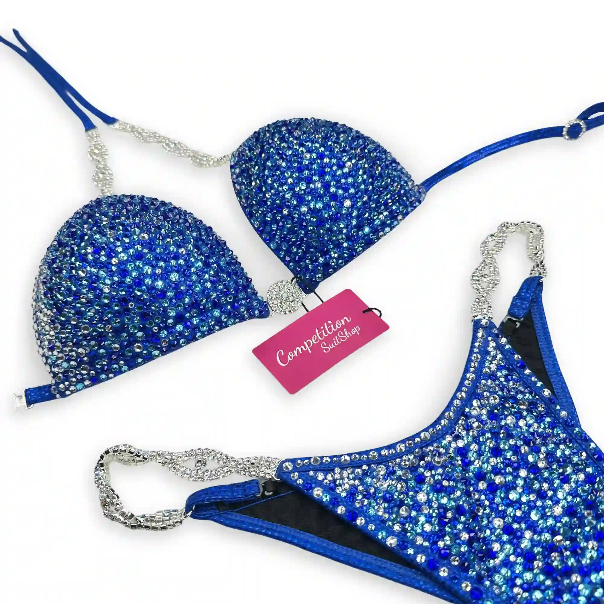 Royal Blue Sparkle Edge Wellness Competition Suit BM182-2W Royal Blue Sparkle Edge Wellness Competition Suit BM182-2W