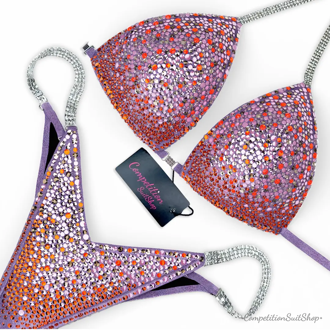 Peach Sunset Tessera Wellness Competition Bikini BM240-7W