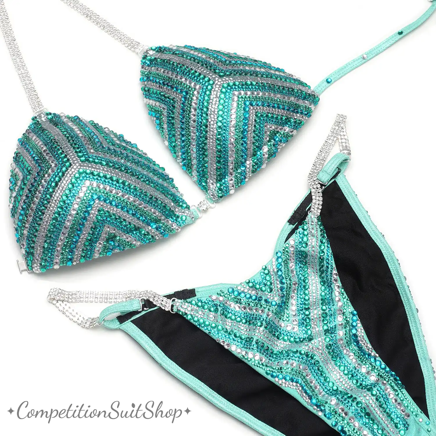 Blue Aspis Bikini Competition Suit  (B123)