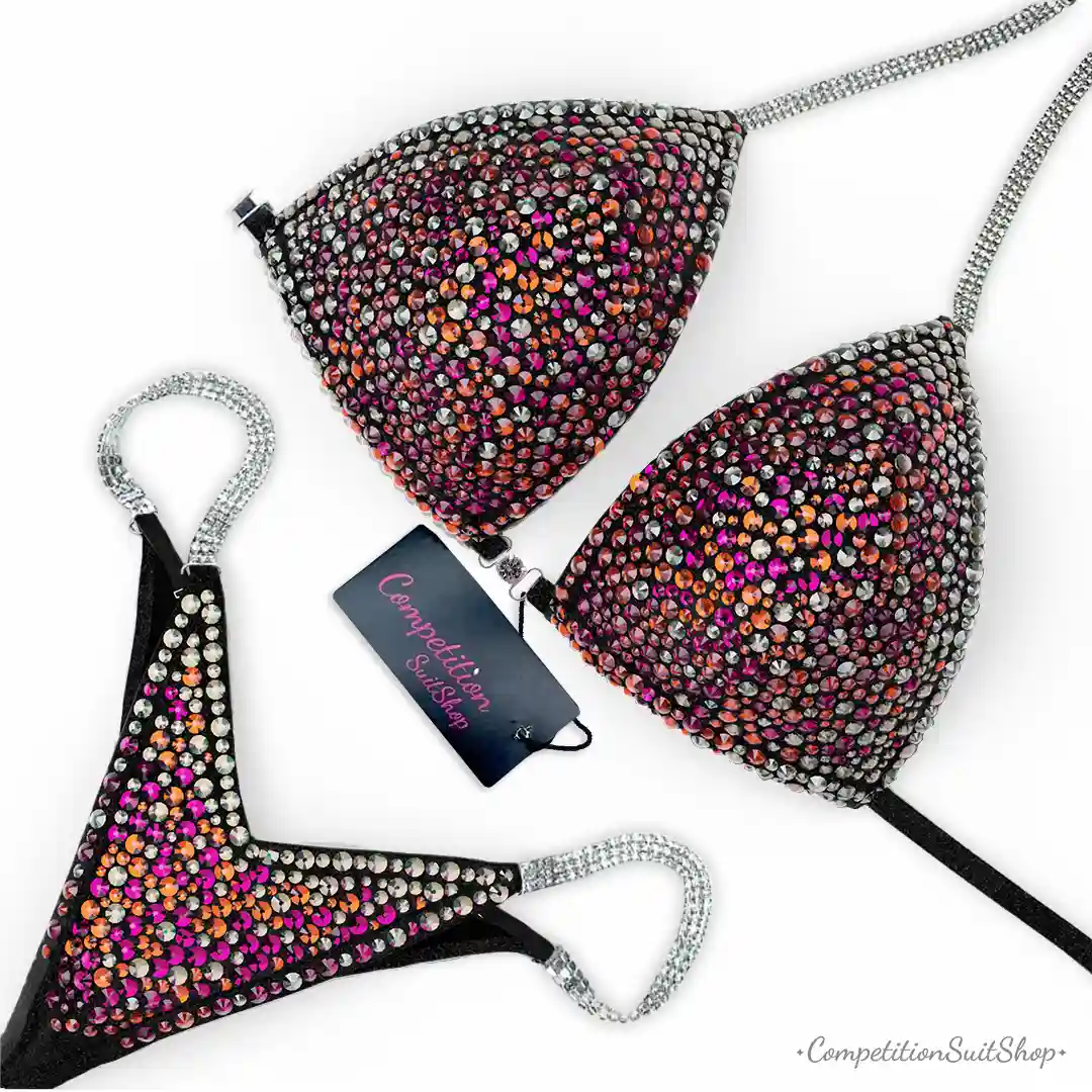 Vibrant Classic Sparkle Edge Bikini Competition Suit BM182-4