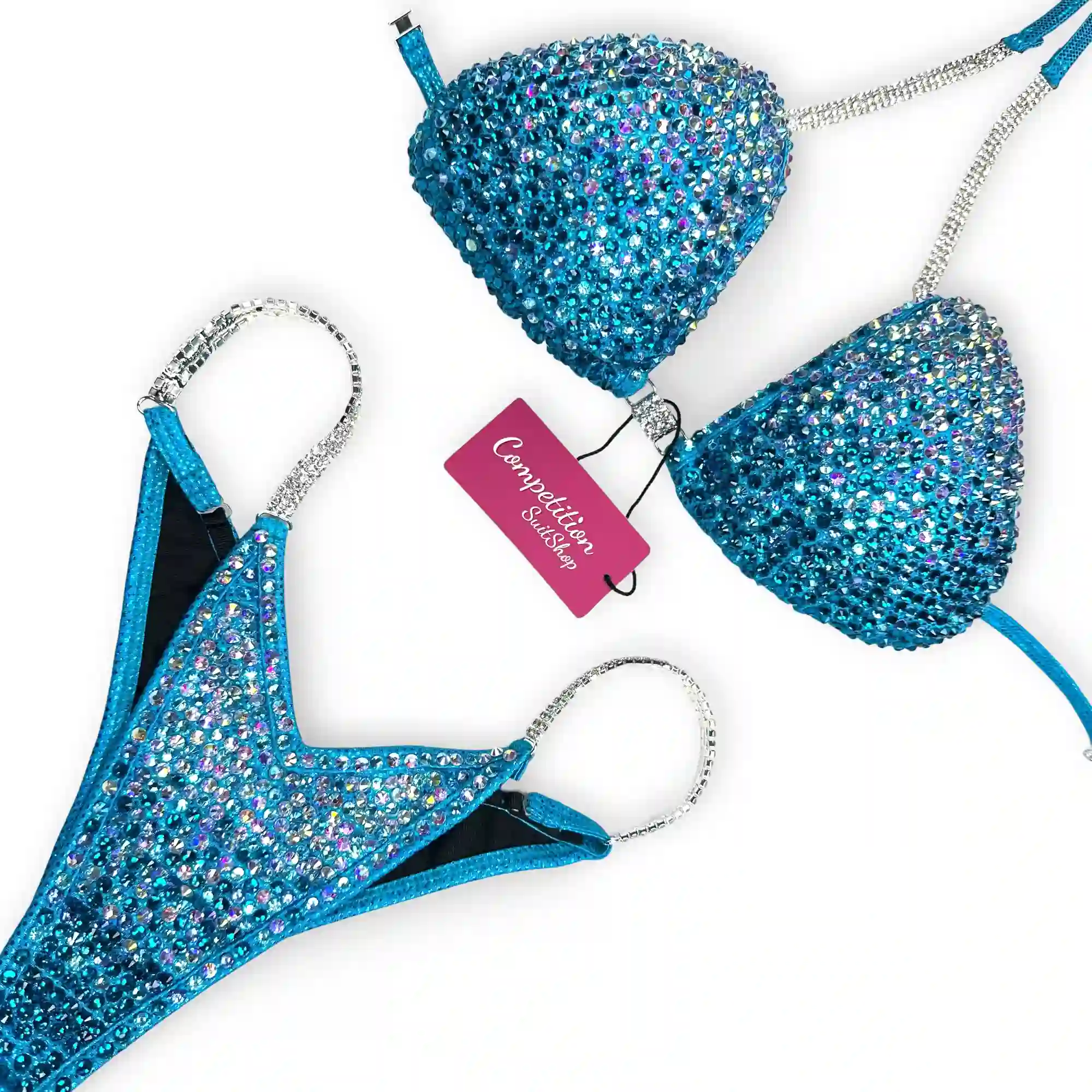 Blue Gradient Bikini Competition Suit BM173-1