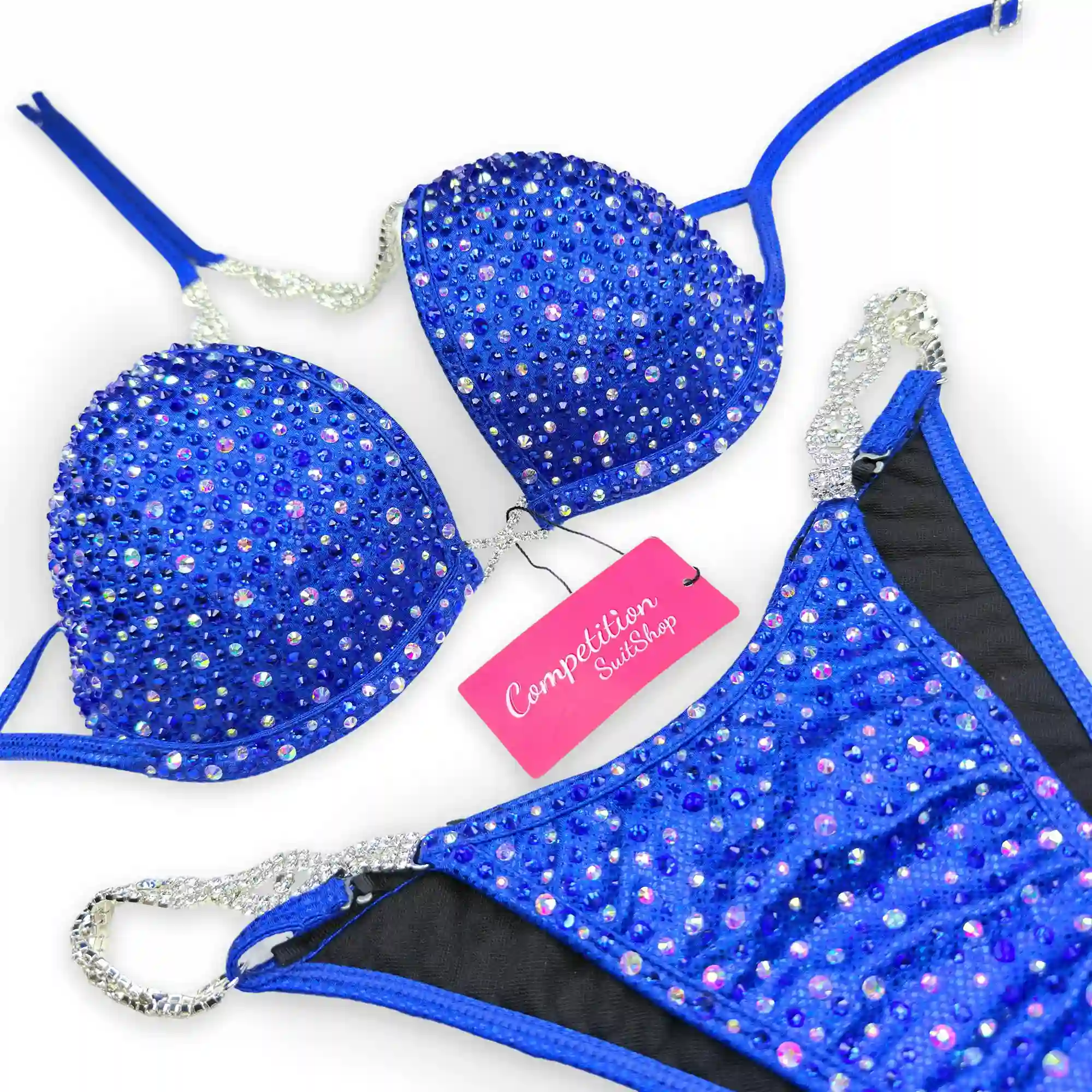 Blue And White AB Virtus Competition Bikini (B152)