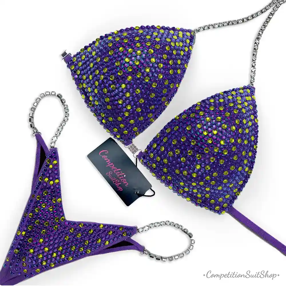 Purple Yellow Wellness Competition Bikini (BM151-31W)