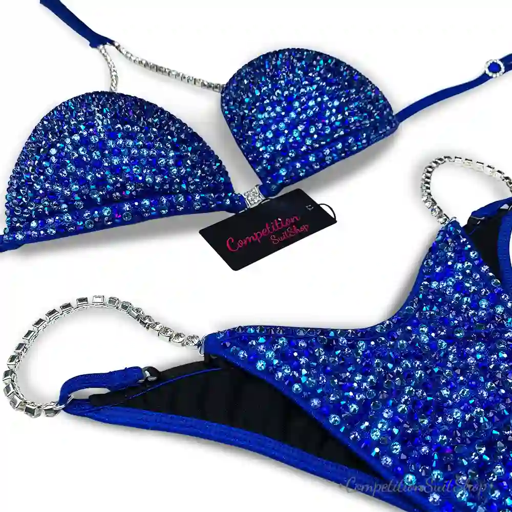 Azure Elegance Bikini Competition Suit (B166)