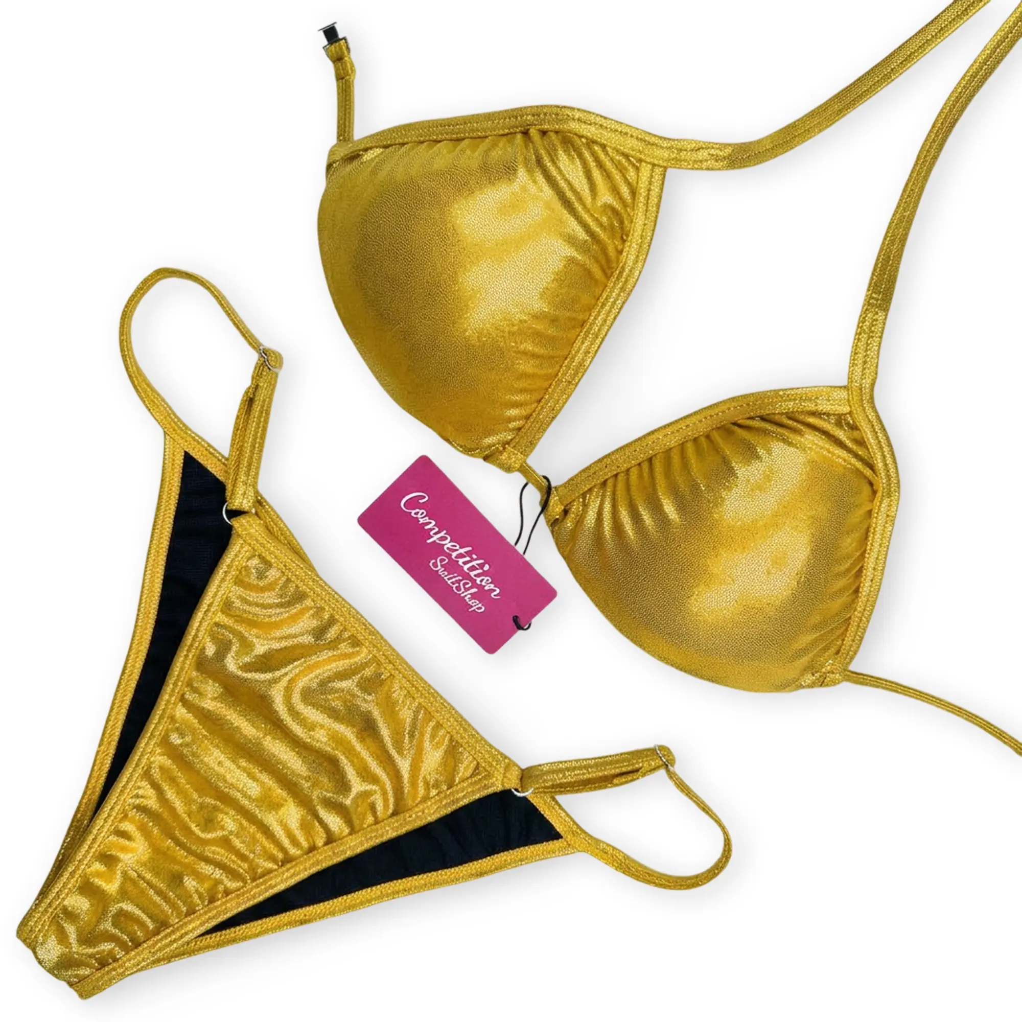 Amber Gold Fit Model Division Suit