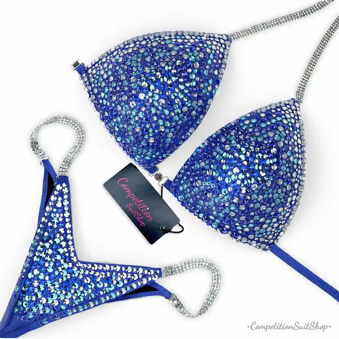 Royal Blue Sparkle Edge Wellness Competition Suit BM182-2W 