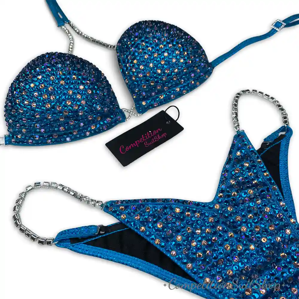 Blue Gold Shimmer Wellness Competition Suit BM151-42W