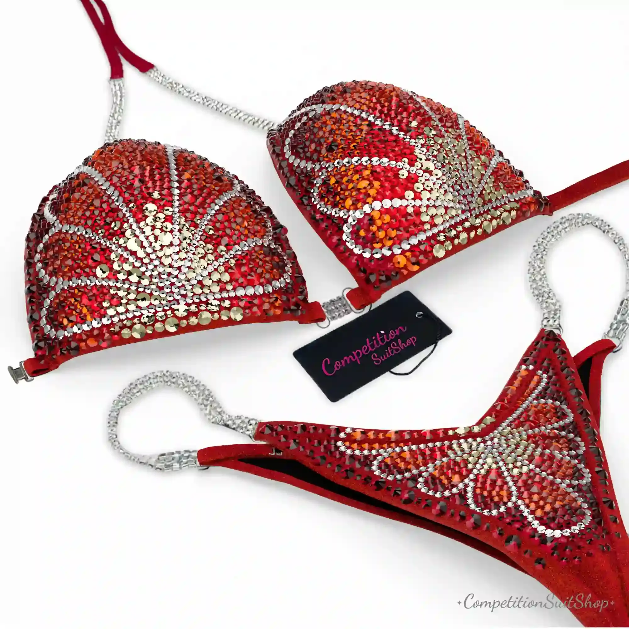 Red Bloom Wellness Competition Bikini BM191-8