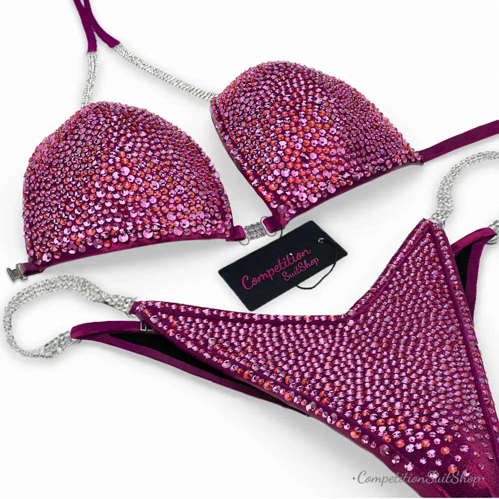 Aurora Pink Stardust Wellness Competition Bikini BM239-3W
