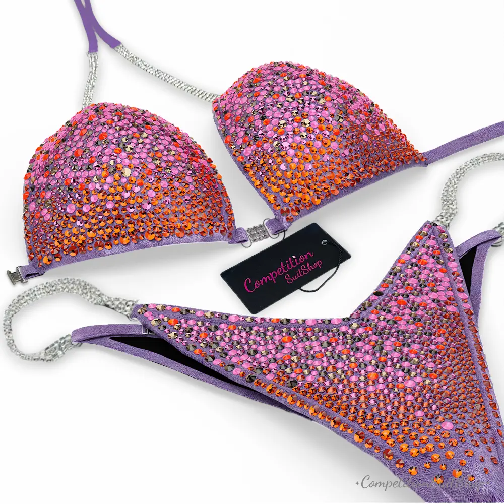 Peach Sunset Tessera Wellness Competition Bikini BM240-7W