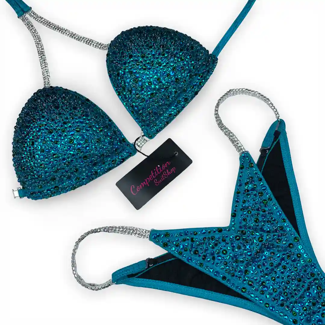 Blue and Teal Twilight Wellness Competition Suit B182W