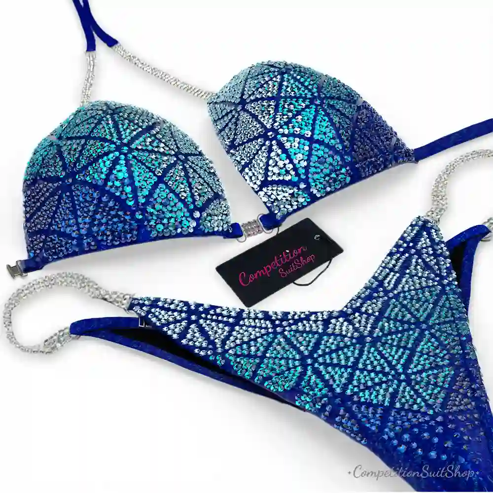 Ocean Blue Obsidian Wellness Competition Bikini BM230-2W