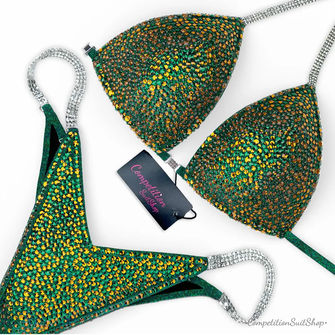 Golden Verdant Stardust Wellness Competition Bikini BM239-5W