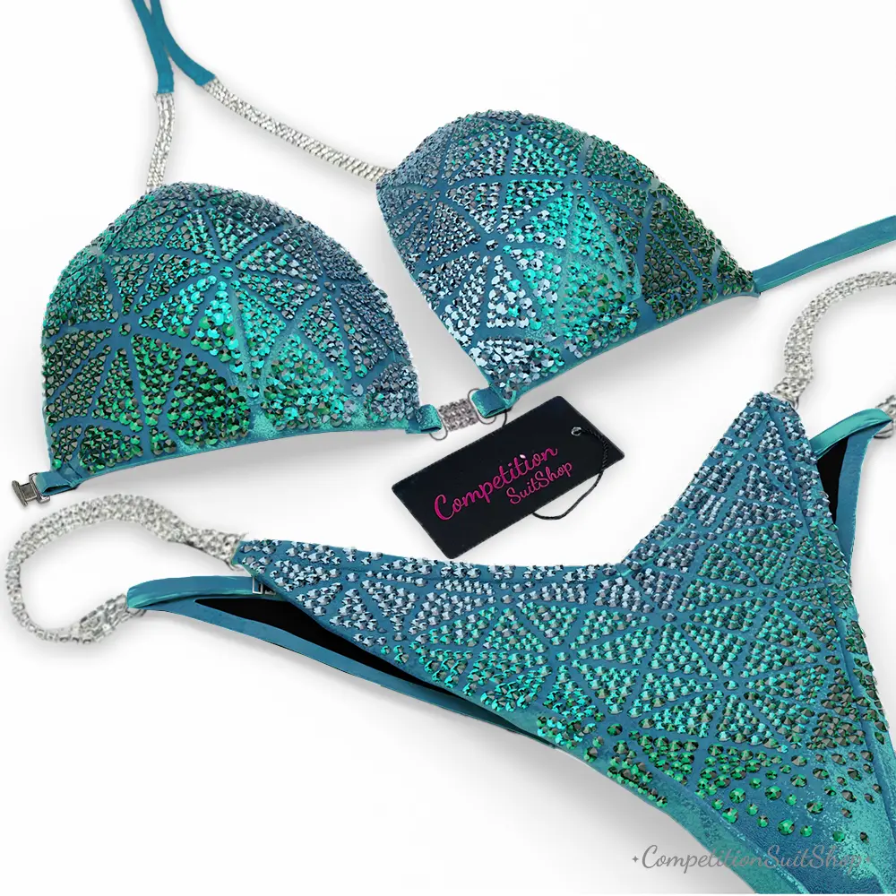 Sapphire Green Obsidian Competition Bikini BM230-7